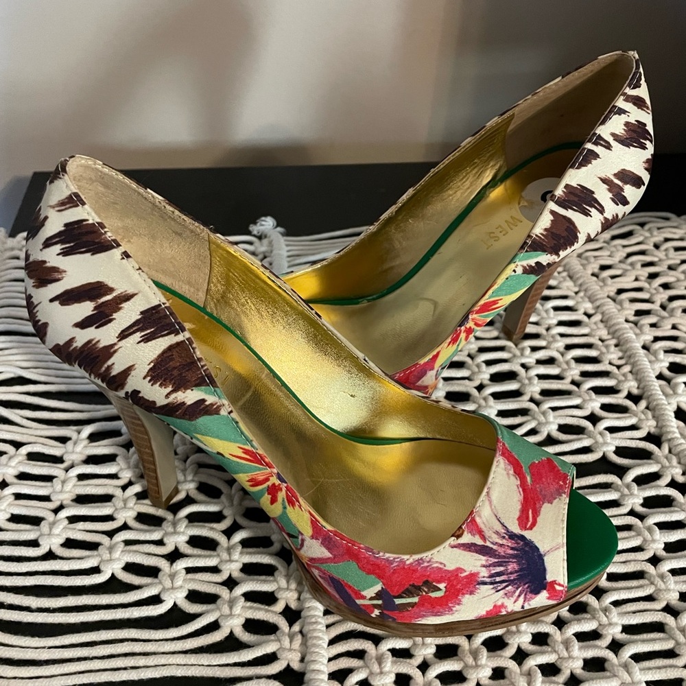Nine West leopard heels